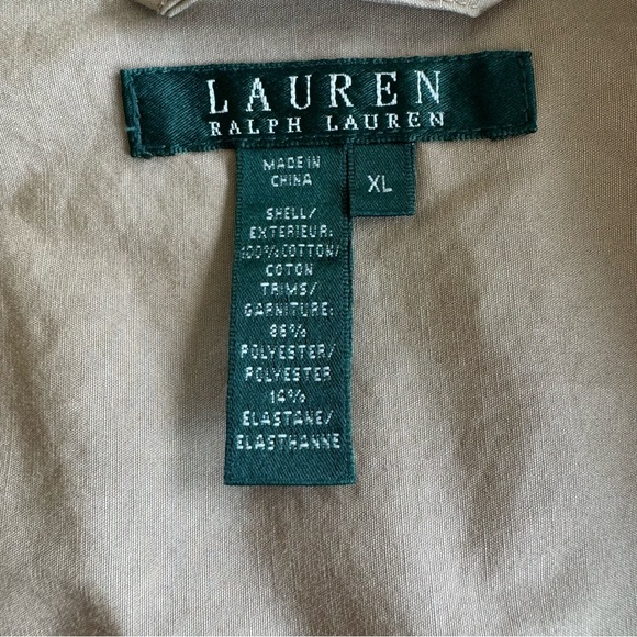 Women’s Lauren Ralph Lauren 100% Cotton Safari Vest Large Tan Snap Front Polo - Picture 7 of 12